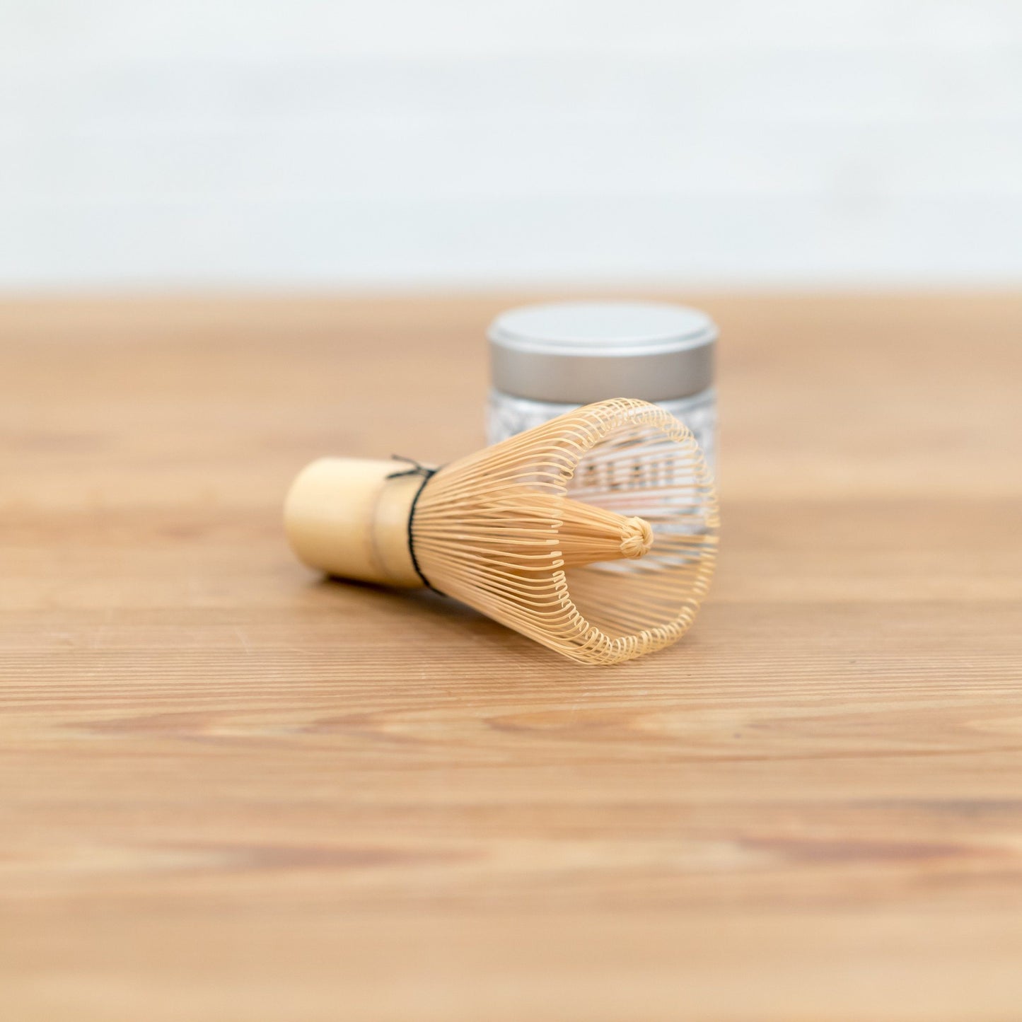 Matcha Whisk side and tin